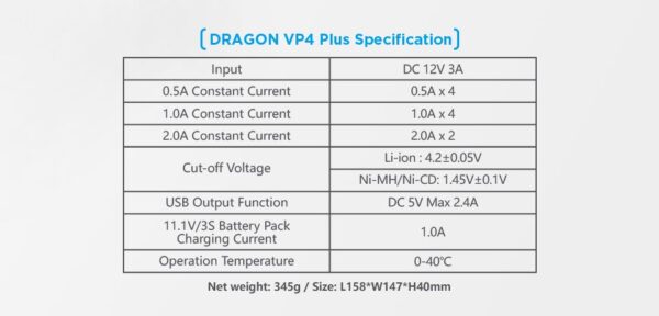 Xtar Dragon VP4 Plus Battery Charger (4-Bay) Xtar Dragon VP4 Plus Battery Charger (4-Bay)