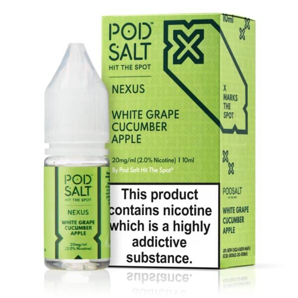 White Grape Cucumber Apple Nic Salt E-Liquid by Nexus Pod Salt