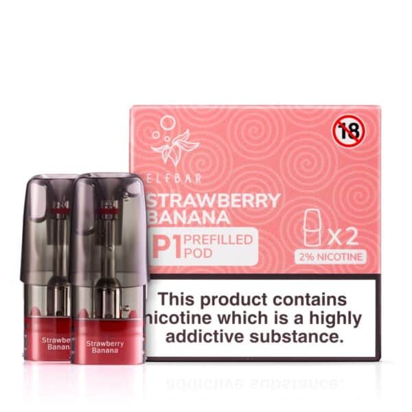 Strawberry Banana Prefilled Pods by Elf Bar Mate P1