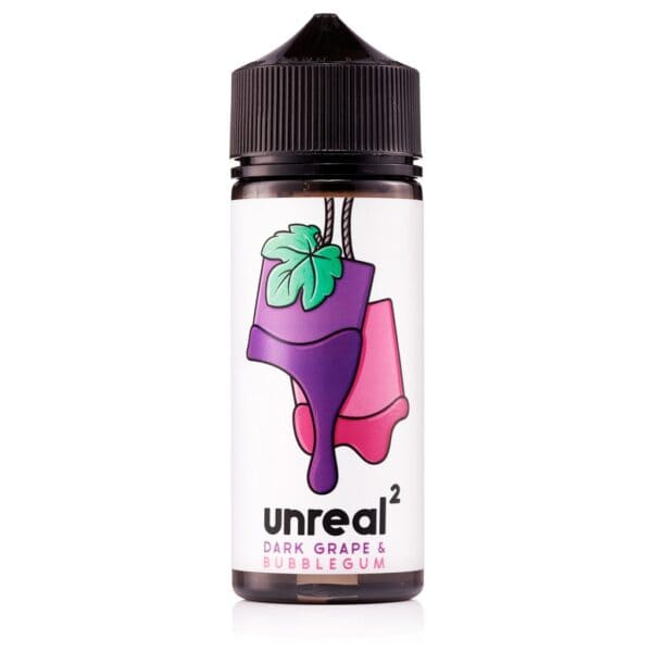 Dark Grape & Bubblegum Shortfill E-Liquid by Unreal 2 100ml