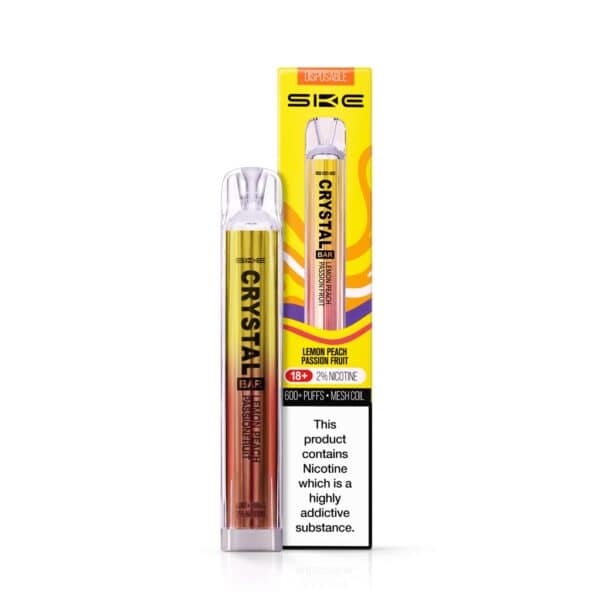 Lemon Peach Passion Fruit Disposable Vape by SKE Crystal Bar