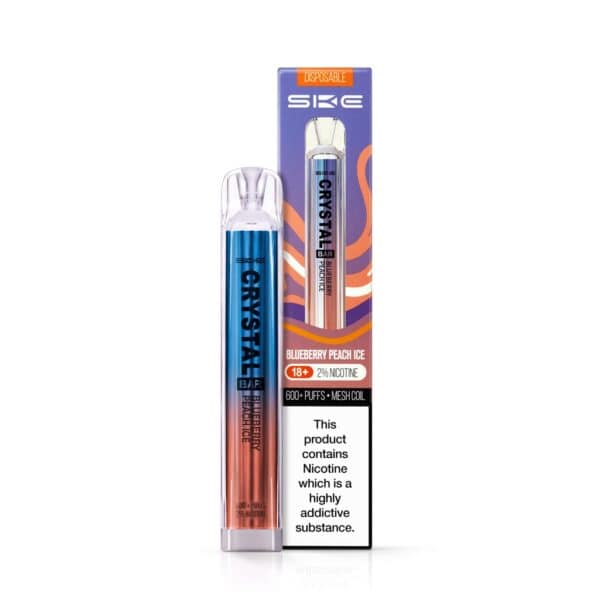 Blueberry Peach Ice Disposable Vape by SKE Crystal Bar