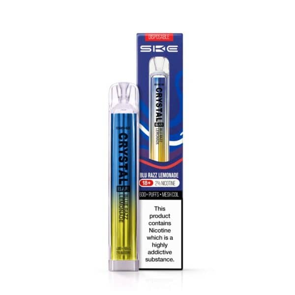 Blue Razz Lemonade Disposable Vape by SKE Crystal Bar