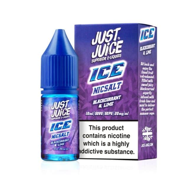 Blackcurrant & Lime Ice Nic Salt E-Liquid by Just Juice Ice