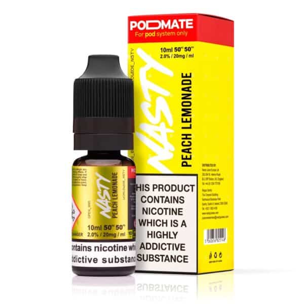 Peach Lemonade Nic Salt E-Liquid by Nasty PodMate