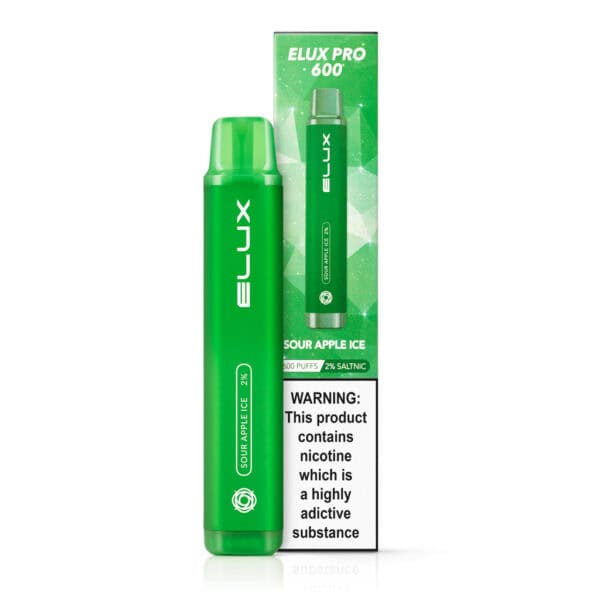 Sour Apple Ice Disposable Vape by Elux Pro 600