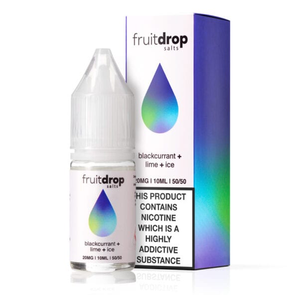 Blackcurrant Lime Ice Nic Salt E-Liquid by Fruit Drop