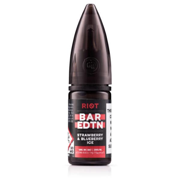 Strawberry & Blueberry Ice Nic Salt E-Liquid by Riot BAR EDTN