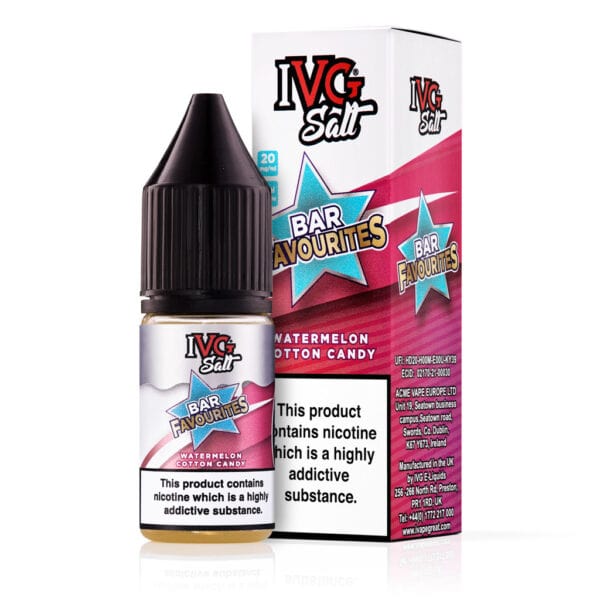 Watermelon Cotton Candy Nic Salt E-Liquid by IVG Bar Favourites