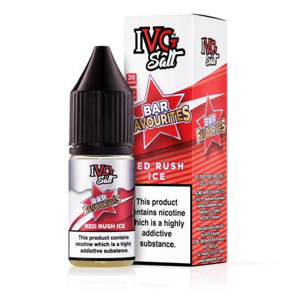 Red Rush Ice Nic Salt E-Liquid by IVG Bar Favourites