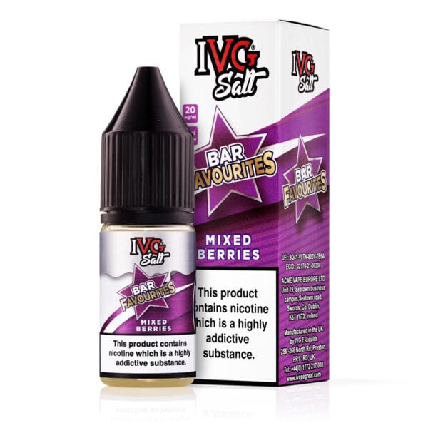 Mixed Berries Nic Salt E-Liquid by IVG Bar Favourites