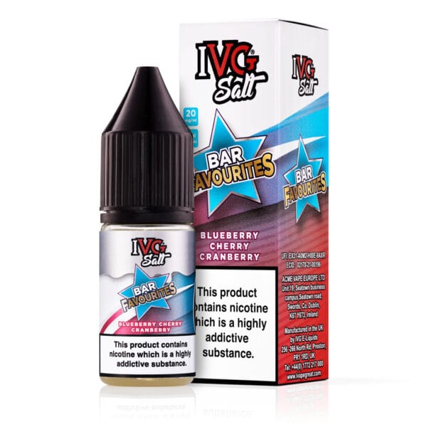 Blueberry Cherry Cranberry Nic Salt E-Liquid by IVG Bar Favourites
