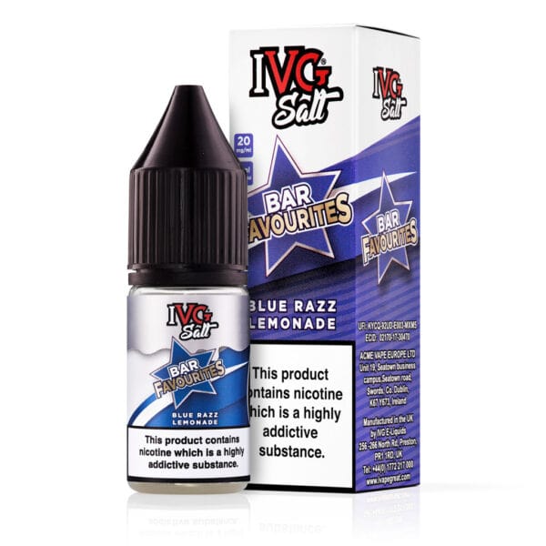 Blue Razz Lemonade Nic Salt E-Liquid by IVG Bar Favourites