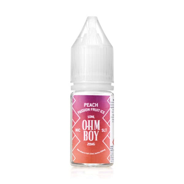Peach Passion Fruit Ice Nic Salt E-Liquid by Ohm Boy SLT