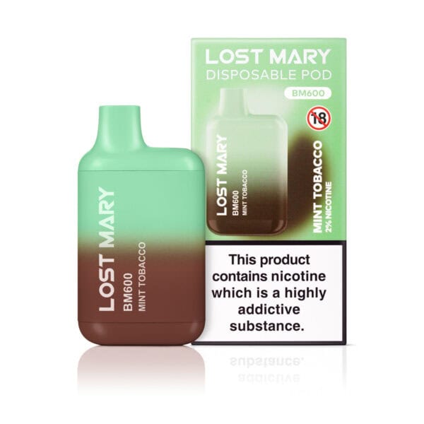 Mint Tobacco Disposable Vape by Lost Mary BM600