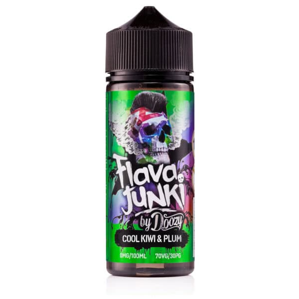 Cool Kiwi & Plum Shortfill E-Liquid by Flava Junki 100ml