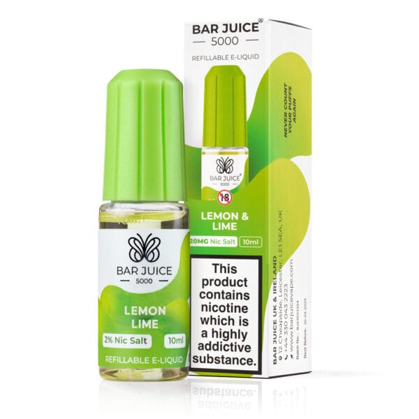 Lemon & Lime Nic Salt E-Liquid by Bar Juice 5000