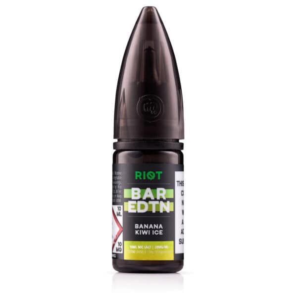 Banana Kiwi Ice Nic Salt E-Liquid by Riot BAR EDTN