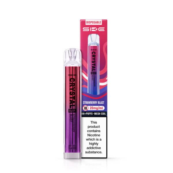 Strawberry Blast Disposable Vape by SKE Crystal Bar