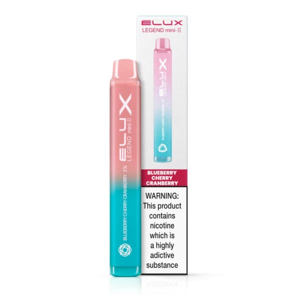 Blueberry Cherry Cranberry Disposable Vape by Elux Legend Mini 2