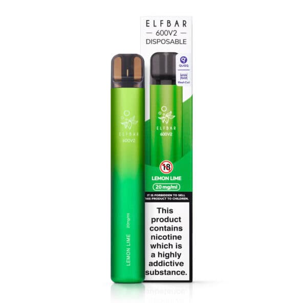 Lemon Lime Disposable Vape by Elf Bar 600 V2