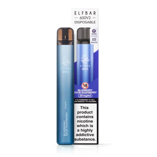Blueberry Sour Raspberry Disposable Vape by Elf Bar 600 V2