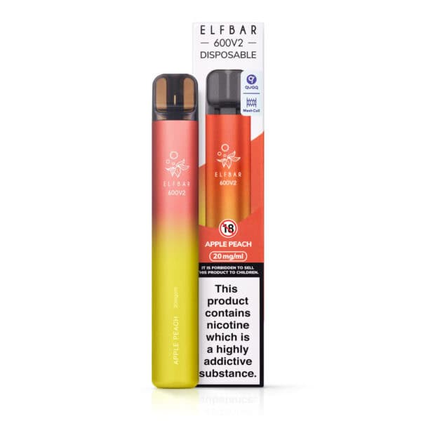 Apple Peach Disposable Vape by Elf Bar 600 V2