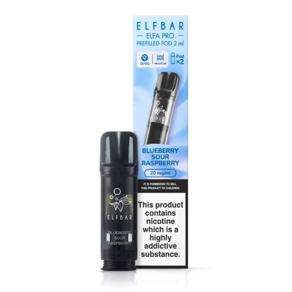 Blueberry Sour Raspberry Prefilled Pods by Elf Bar Elfa Pro