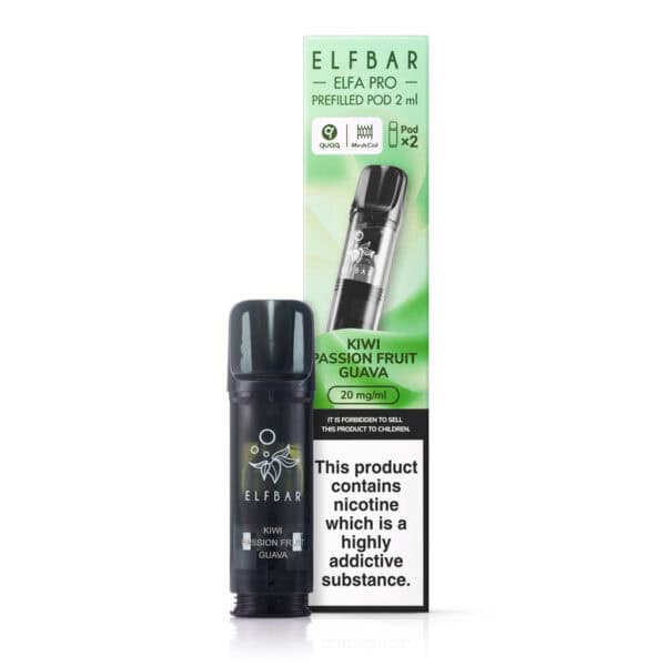 Kiwi Passionfruit Guava Prefilled Pods by Elf Bar Elfa Pro