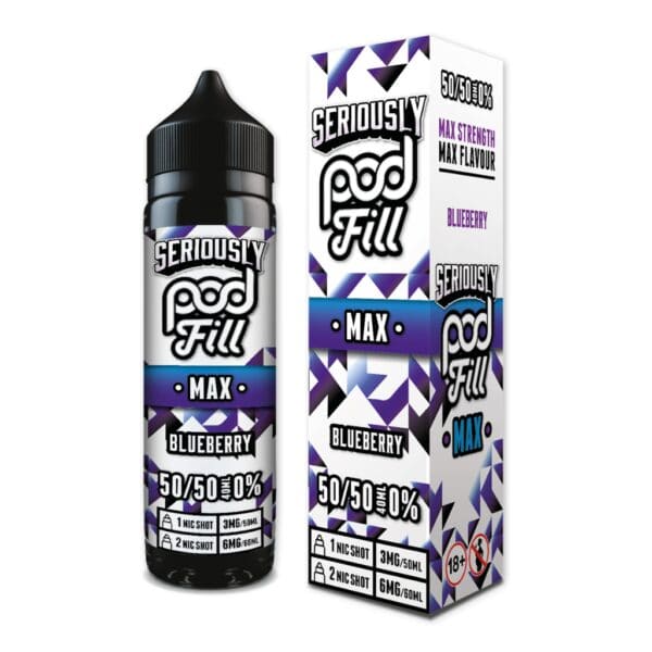 Blueberry Shortfill E-Liquid by Seriously Pod Fill Max 40ml