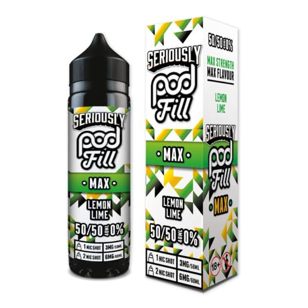 Lemon Lime Shortfill E-Liquid by Seriously Pod Fill Max 40ml