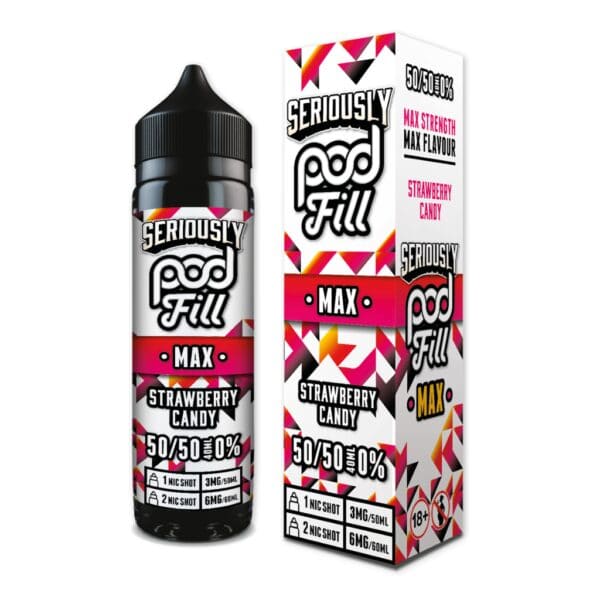 Strawberry Candy Shortfill E-Liquid by Seriously Pod Fill Max 40ml