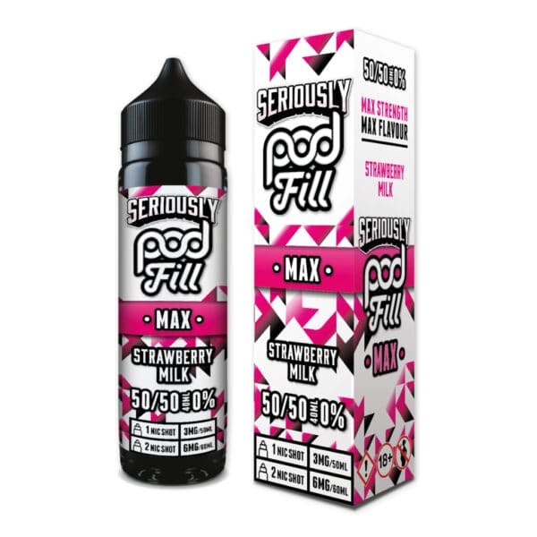 Strawberry Milk Shortfill E-Liquid by Seriously Pod Fill Max 40ml