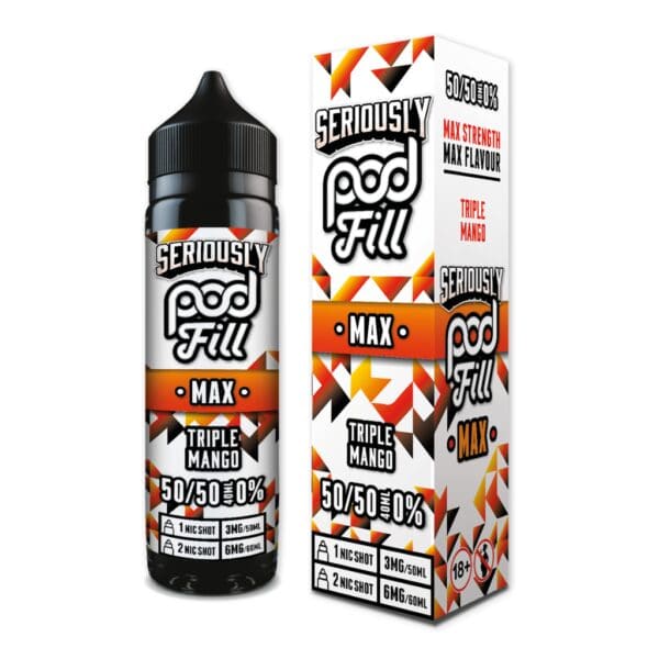 Triple Mango Shortfill E-Liquid by Seriously Pod Fill Max 40ml