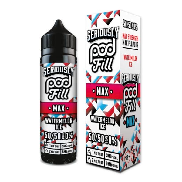 Watermelon Ice Shortfill E-Liquid by Seriously Pod Fill Max 40ml
