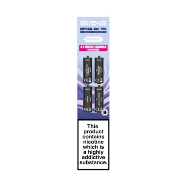 Blue Edition Prefilled Pods by SKE Crystal 4 in 1