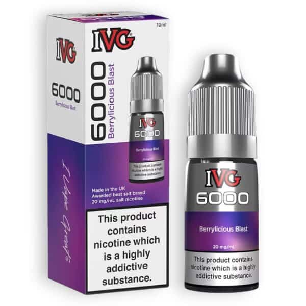 Berrylicious Blast Nic Salt E-Liquid by IVG 6000