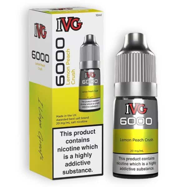 Lemon Peach Crush Nic Salt E-Liquid by IVG 6000