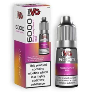 Raspberry Peach Bliss Nic Salt E-Liquid by IVG 6000