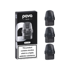 Pack of Allo Pava Horiz Replacement Pods showing the clear refillable pod body, mesh coil and Allo branding.