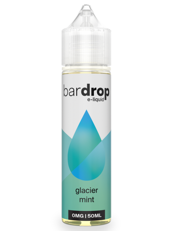 Glacier Mint Shortfill E-Liquid by Bar Drop 50ml Front of the Glacier Mint Shortfill E-Liquid by Bar Drop 50ml bottle, showing the icy blue label artwork.