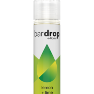 Lemon Lime Shortfill E-Liquid by Bar Drop 50ml bottle front on, showing the yellow and green citrus label.
