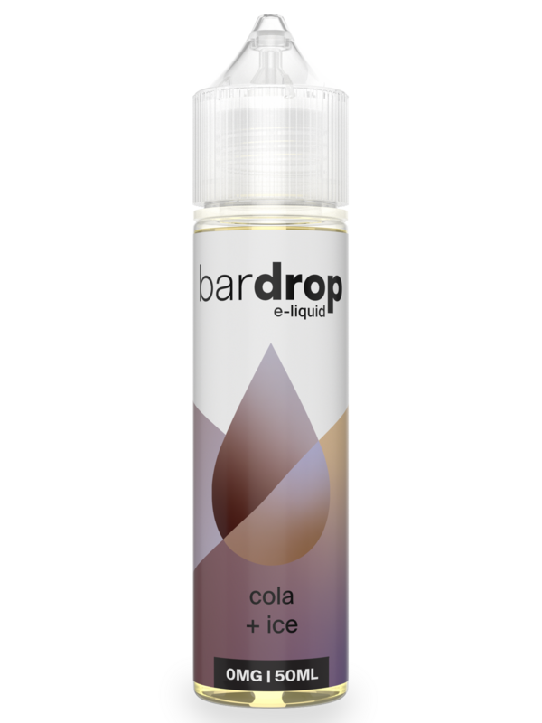 Cola Ice Shortfill E-Liquid by Bar Drop 50ml Front of the Cola Ice Shortfill E-Liquid by Bar Drop 50ml bottle, showing the cola and ice label artwork.