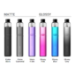All six colours of the GeekVape Wenax K2 Pod Kit lined up under matte and glossy headings with name labels.