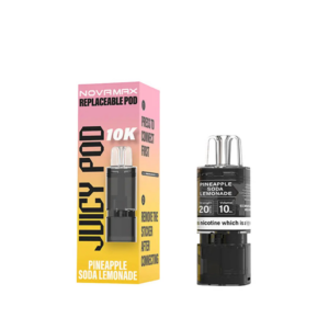 Pineapple Soda Lemonade Prefilled Pod Refill Pack by Juicy Pod Novamax 10K, sealed pre-filled replacement pods