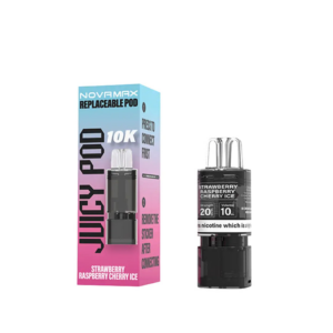 Strawberry Raspberry Cherry Ice Prefilled Pod Refill Pack by Juicy Pod Novamax 10K, sealed replacement pods