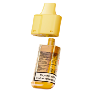 Banana Ice Prefilled Pod Refill Pack by Lost Mary BM6000 in yellow packaging beside the sealed pre-filled pod.