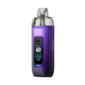 Close-up of the OXVA VPrime Pod Kit front panel, showing the colour screen and the firing button.