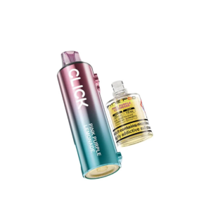 Pink Purple Lemonade Prefilled Pod Refill Pack by Pyne Pod Click, pink-to-teal pod beside its sealed 10ml refill