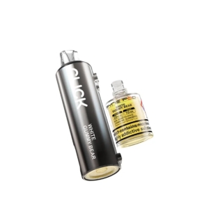 White Gummy Bear Prefilled Pod Refill Pack by Pyne Pod Click, silver pod shown with its 10ml refill bottle